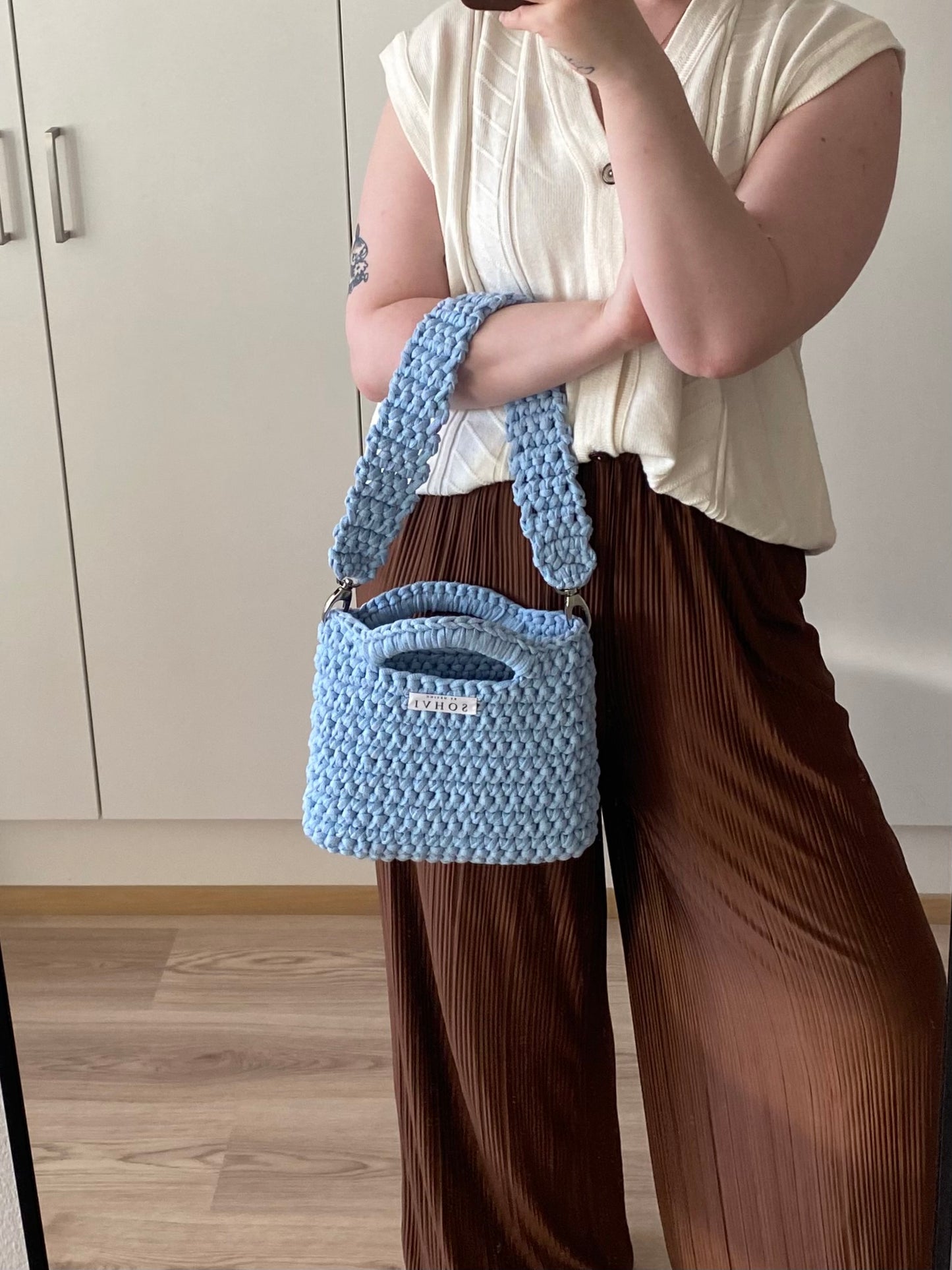 SOHVI-bag olkahihnalla - vaaleansininen